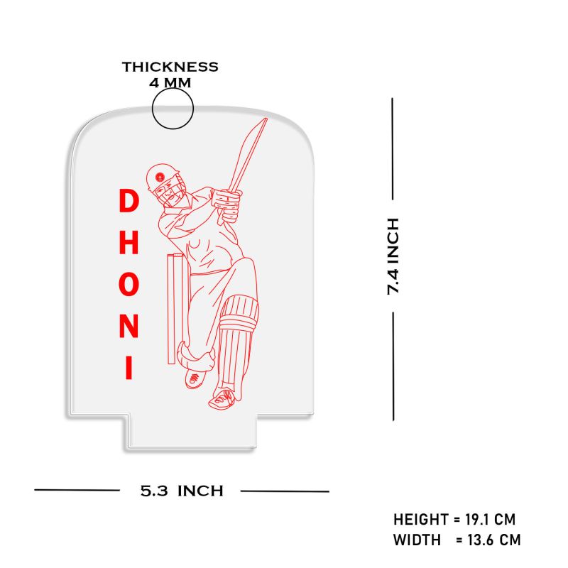 Cricketer 3D Night lamp for Kids & Cricket Lover Warm White Light